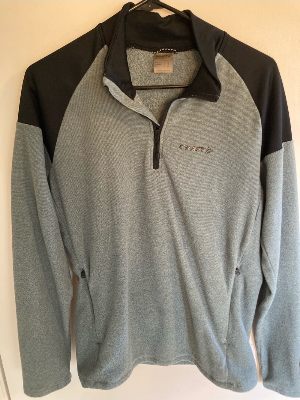 Craft Light Gray 1/4 zip Pullover with Black Logo